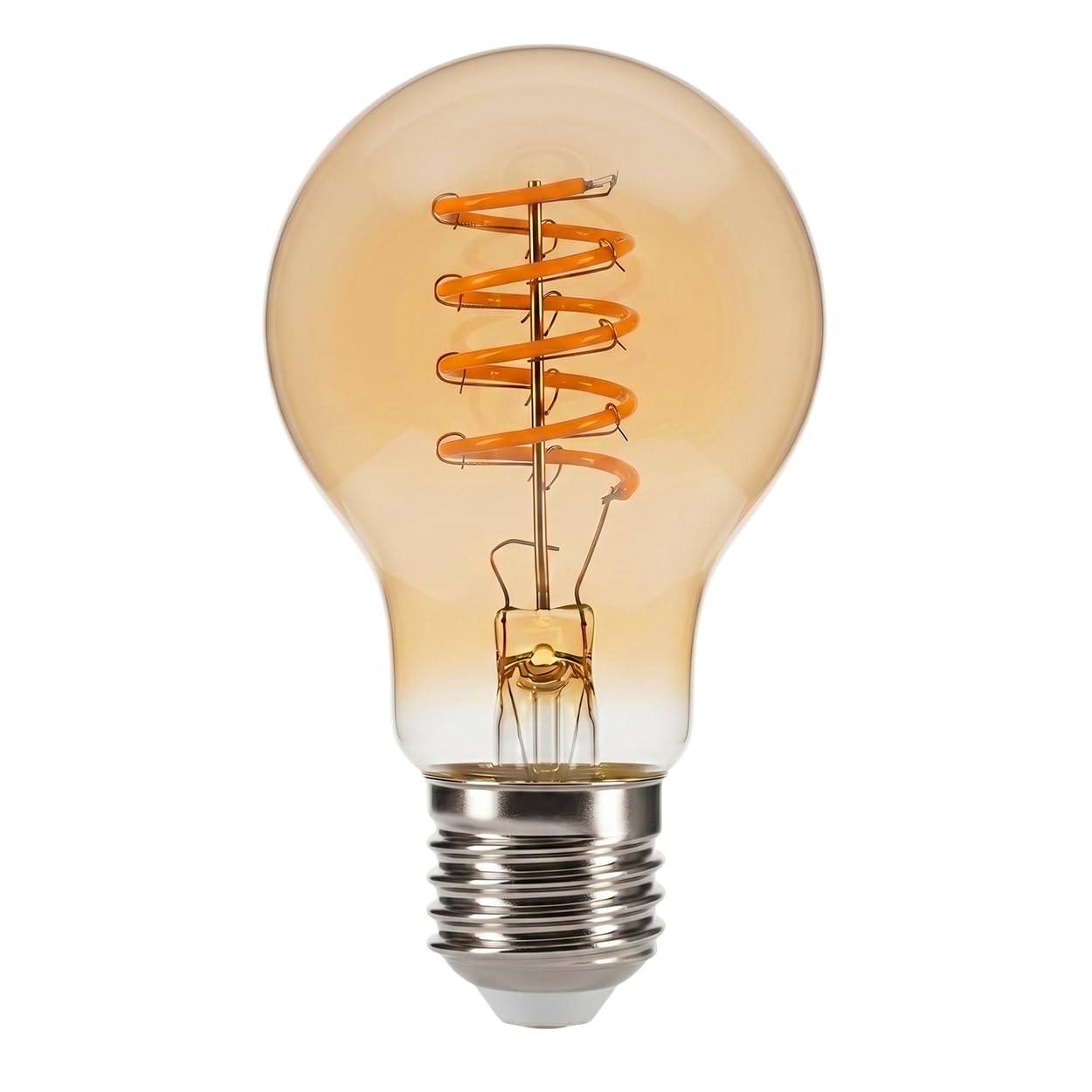 HOFSTEIN E27 LED Warmweiss Glühbirne Vintage Leuchtmittel 10er Set 6 Watt, 2200 K, 320 Lumen, Dimmbar, A60, Kugelform Bernsteinoptik kleine energiesparende Glühlampe für Wohnraumbeleuchtung