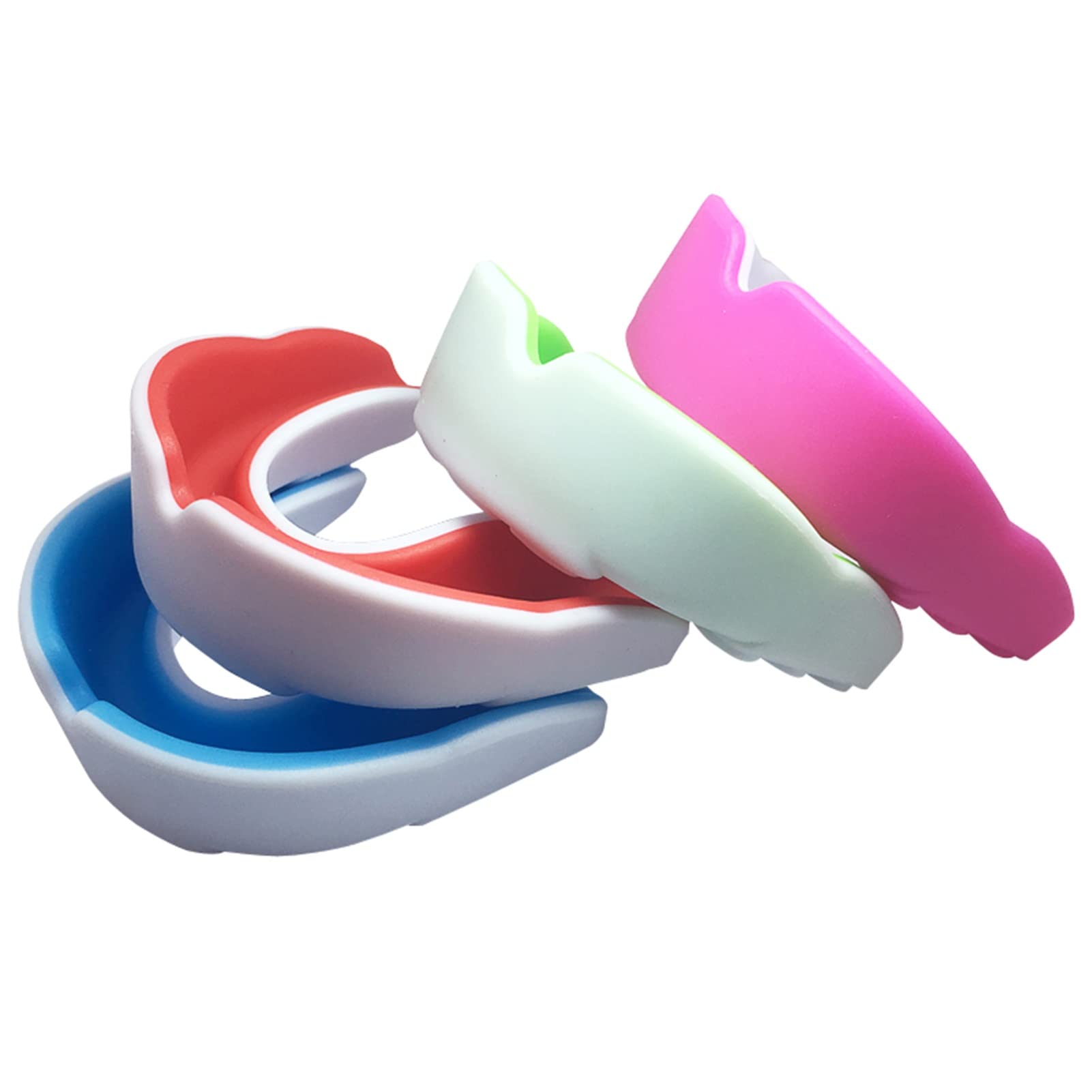 Bouclier de Gomme de Sport Adultes, Protège-dents avec Étui pour La Boxe Rugby Hockey, Football, Crosse MMA Et Tous Les Sports de Contact, Protège-dents Moulable, 4 Pièces