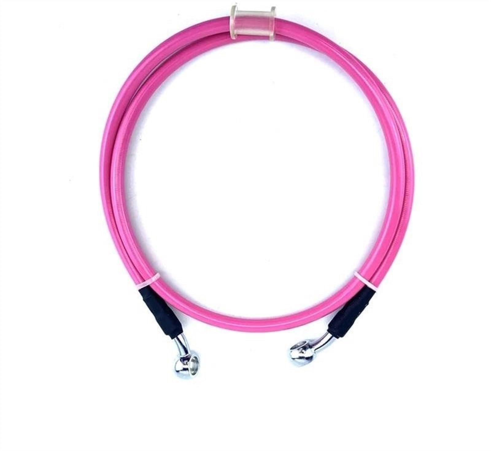 Ksxzw Pink Motorbike Part Universal Motorbike Brake Hose Motorcycle Stainless Steel Clutch Oil Pipe Line 220Cm/2200Mm(Pink)