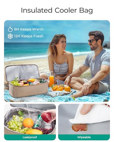 BAGSMART Mesh Tote with Leakproof Cooler