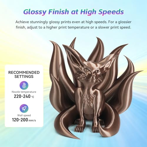 Image of FLASHFORGE Silk+ PLA Filament 1.75mm Coffee, Silky Texture 3D Printing Filament, Enhanced Layer Adhesion with Stunning Surface Finish; Chrome-Like Brilliance and Silk-Smooth Perfection