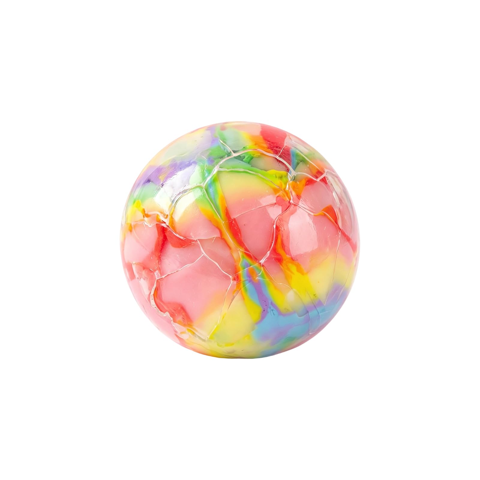 Wax Cracking Squishy Stress Ball, Crispy Snowball Crunch Squishy, Soft Gel Sensory Press Ball with Crackable Shell for Desk Leisure and Party Favours (Colourful) (B)