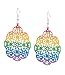 Produktbild SIX Ohrringe: Pride - Ohrschmuck, Hängeohrringe mit Ornament-Scheiben in Regenbogenfarben für Kostüme an Karneval und Fasching (761-797)