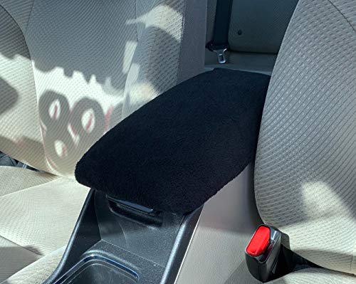 Auto Console Covers- Compatible With The Honda Civic 2006-2013 Center Console Armrest Cover Fleece- Black #TOP2