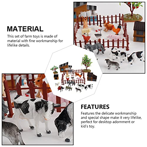STOBOK 28Pcs Bauernhof Tier Miniaturen Farm Animal Set Bauernhof Tier Figurine Mini Spielzeug Figuren Bauernhof Tier… – Bild 7