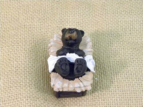Set De 3 Figuras De Navidad – Oso Negro Del Bosque Belén Por Slifka