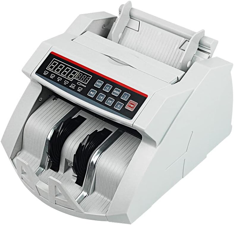 Money Counter, Bill Counter, Money Machine for Foreign Currency Banknote Compatible with Multi-National Currency Banknote Detectors Such As EUR, USD, EUR, GBP, Etc. 2108UV/MG