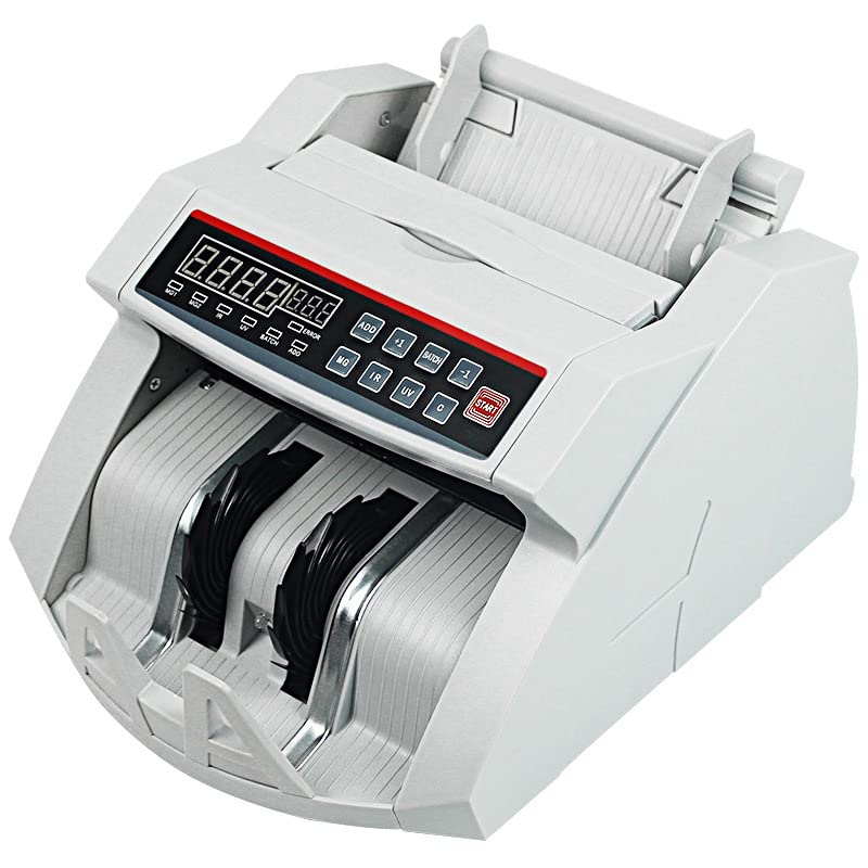 Money Counter, Bill Counter, Money Machine for Foreign Currency Banknote Compatible with Multi-National Currency Banknote Detectors Such As EUR, USD, EUR, GBP, Etc. 2108UV/MG