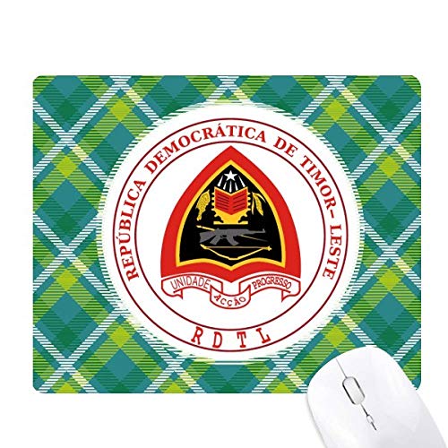 Tapis de souris Dili Timor Oriental emblème national vert tapis de bureau pixel