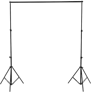 2 * 3m Studio Fondo Trípode Fondo Soporte Fondo Sistema de Fondo puede contener muselina, pantalla verde, lienzo, cortinas, pancartas, banderas, otros artículos decorativos