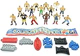 Satz Wrestler Figuren mit Beipackzettel