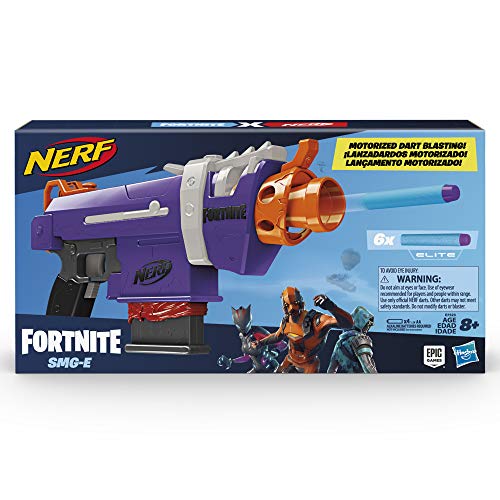 NERF Fortnite SMG-E Blaster - Motorized Dart Blasting - 6-Dart Clip, 6 Official Elite Darts - for Youth, Teens, Adults - Image 3