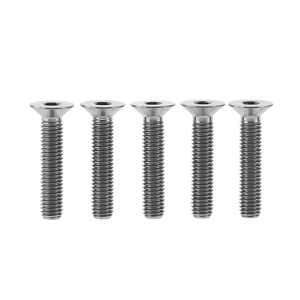DWAMMEBRS Bolts DIN7991 M6x10 12 15 20 25 30 35 40 45mm Countersunk Hex Socket Screws Pack of 5(Titanium,M6x40mm)