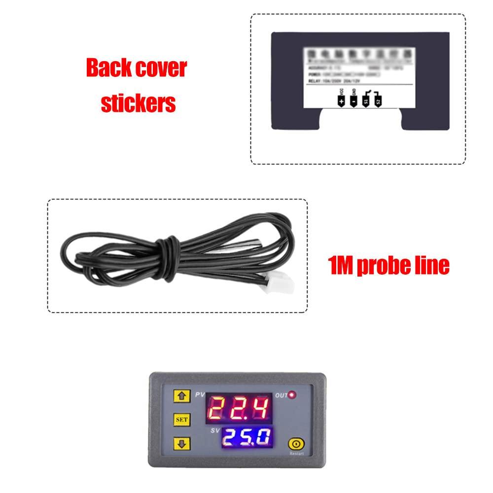 Modulo Dispaly Termostato Digitale 24V Da Pannello Per Controllo Te Con Sonda Ntc Generico