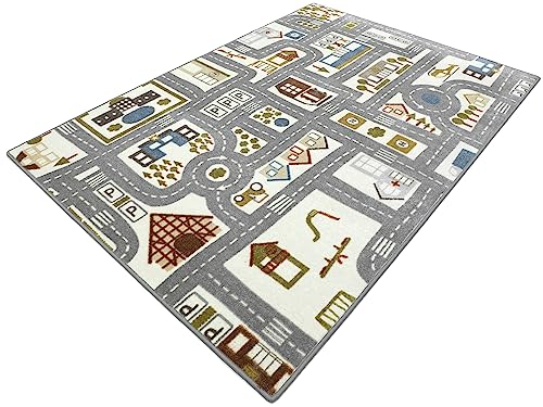 HEVO Kinderteppich NOAH City (180 x 180 cm Viertelkreis)