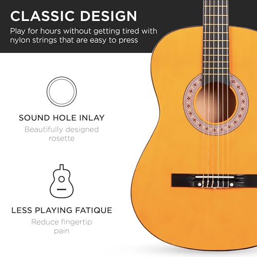 Image of Best Choice Products Natural Acoustic Guitar with Accessories Combo Kit for Beginners