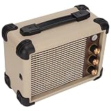amplificador guitarra ukulele Práctico: el mini amplificador de guitarra tiene modos integrados de claridad y distorsión, y tiene una batería de 9V. Es ideal para bancos de trabajo de rendimiento, práctica y reparación de Uklele.
