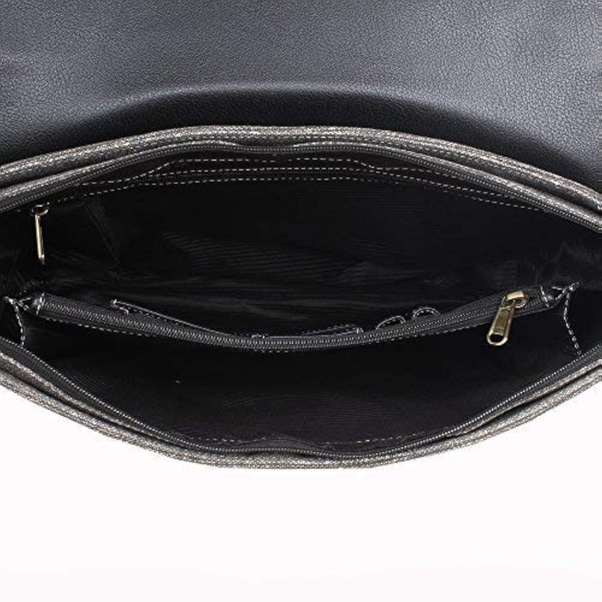 Fabric 35.56 cms Black Messenger Bag (P 20- BLK)