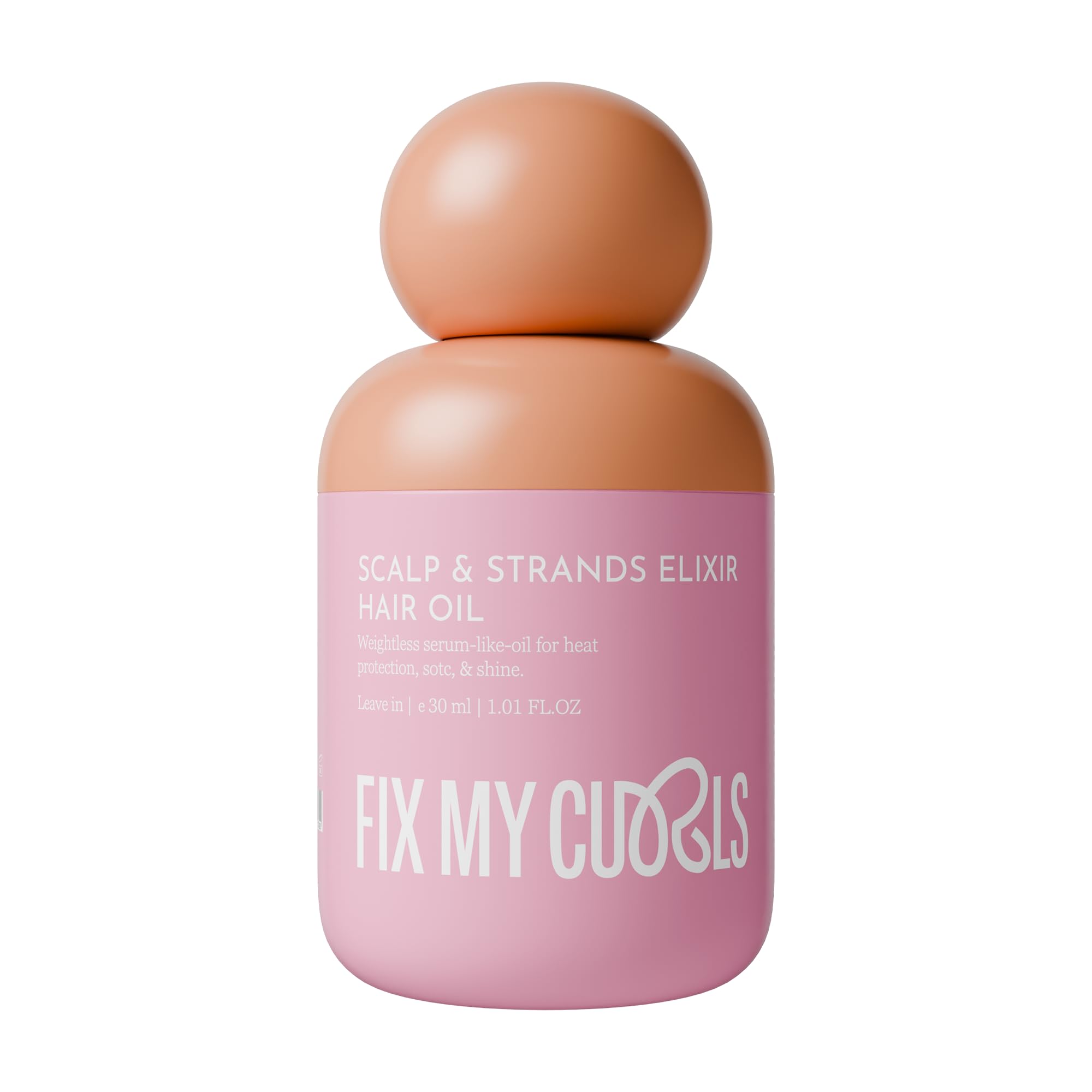 Fix My Curls Scalp & Strands Elixir Hair Oil Revitalize & Protect 2-In-1 Serum and Oil for Curly/wavy Hair| Lightweight Hydration & Shine| Enriched with Golden Seaweed & Retinol Heat Protection| 30ml