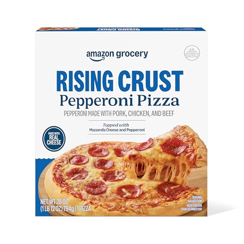 Amazon Grocery, Rising Crust Pepperoni Pizza, 28 Oz, Frozen