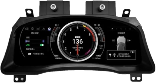 لوحة عدادات رقمية للسيارة مقاس 12.3 بوصة LCD لوحة عدادات رقمية للسيارة مناسبة لسيارة تويوتا برادو 2004-2009 لوحة عدادات افتراضية عداد السرعة عداد قمرة القيادة ترقية لوحة العدادات