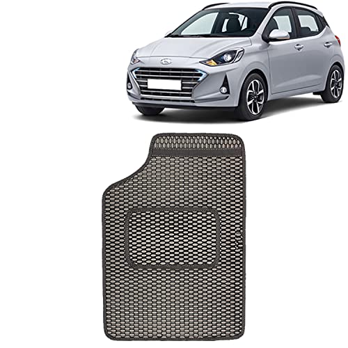 Image of Kingsway Dotted Design Car Floor Foot Mats Universal Fit for Hyundai Grand I10 Nios, Model Year : 2019 Onwards, Water and Dustproof, Color Black, Set of 5 Pieces