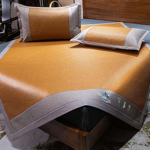 Estera de cama bambú tejida con esterilla de ratán de 150X195cm 3