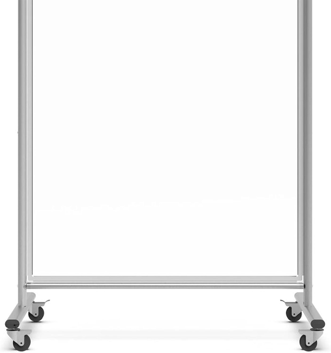 Stand Up Desk Store Rolling Mobile Clear Acrylic Room Divider Office Desk Partition Sneeze Guard (40" x 72")