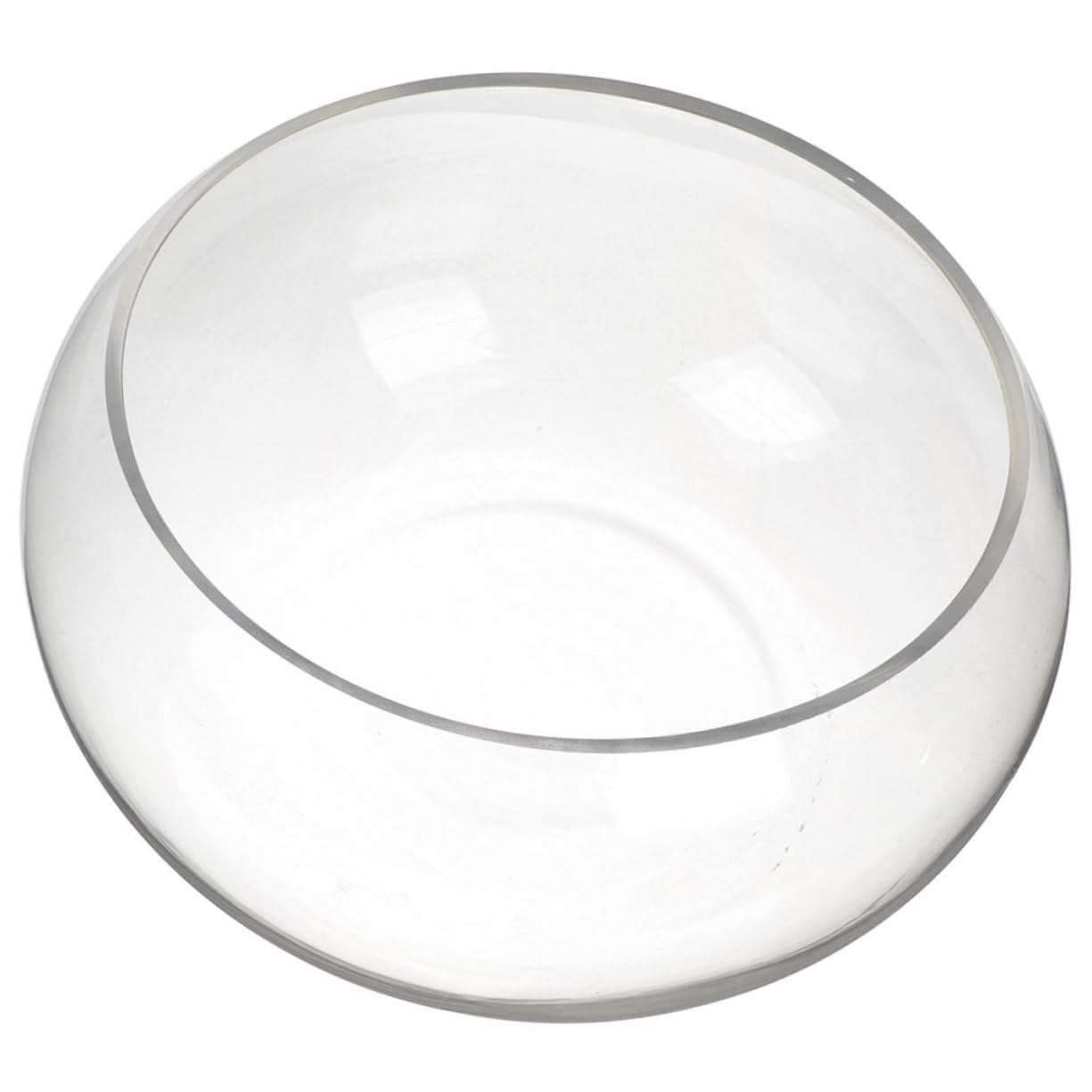 Beaupretty Jarrón Pecera Redonda De Vidrio Transparente Pecera Pequeña para Peces De Colores