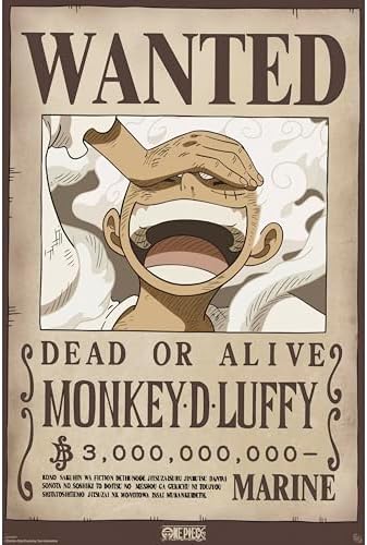 Close Up One Piece Poster Wanted Monkey D. Luffy (68cm x 98cm) Gift Wrapping. Ready for Giving