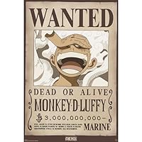 GB Eye Poster ONE PIECE Chibi Wanted Luffy Wano – Offizielles Produkt – Format 52 x 38 cm – hochwertiges laminiertes Papier – Manga-Poster
