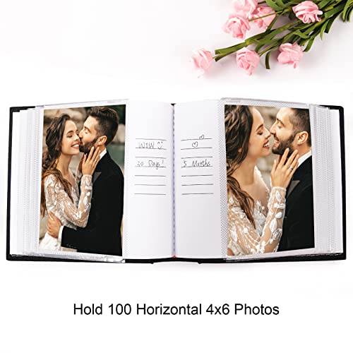 Vienrose ZXCY100 Photo Album 4X6 100 Photos Linen Frame Cover With Memo Areas Photobook Large Capacity Slip-In Pictures Book thumb #3