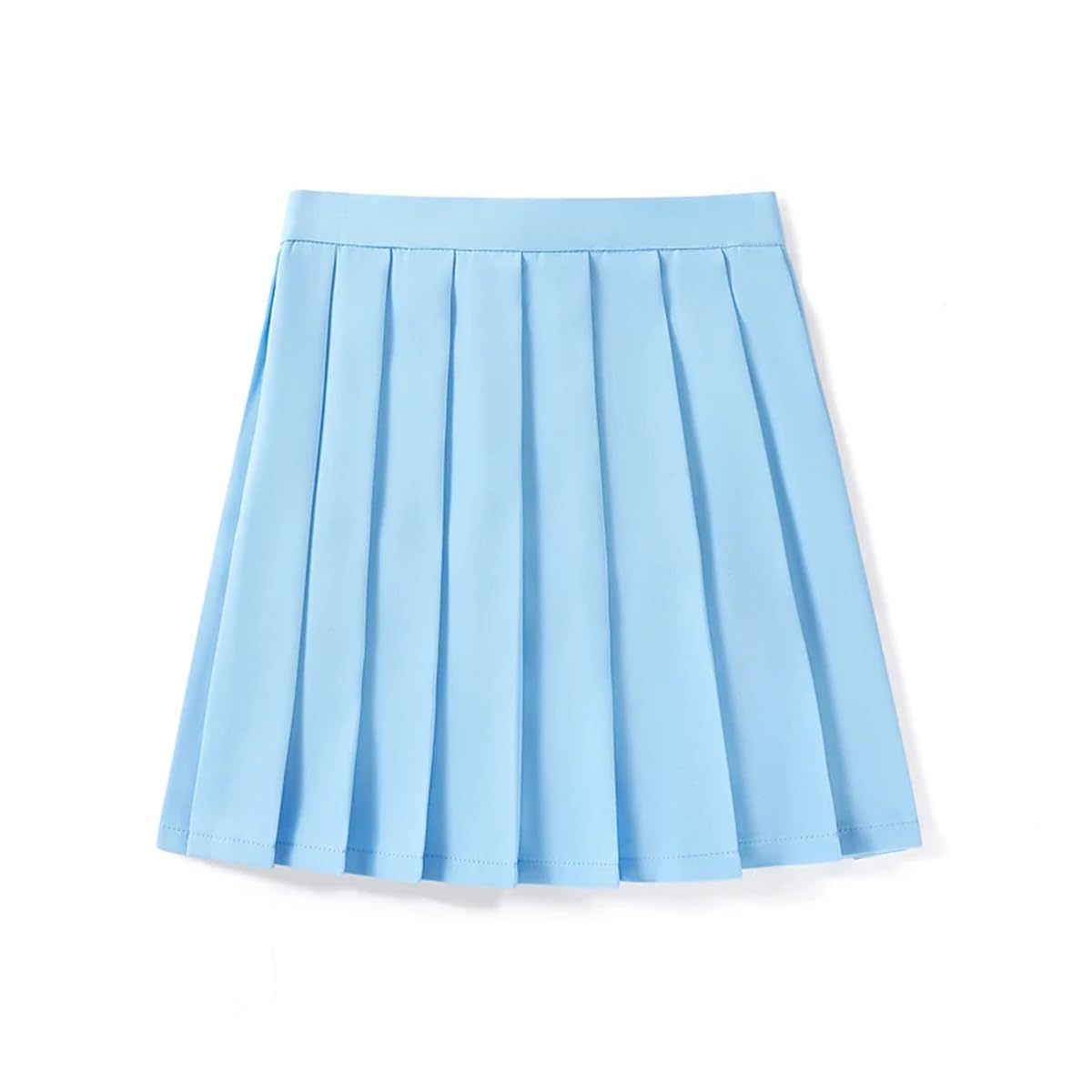 Gonna A Pieghe da Donna Minigonna Nera Estiva da Ballo Giapponese con Chiusura A Cerniera