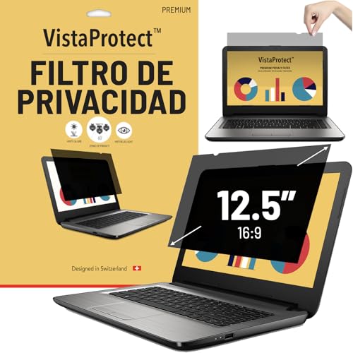 Protector de pantalla para evitar miradas y fatiga visual en portátiles de 12.5″