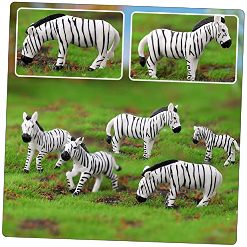 Totority 6 Unidades Zebra Micropaisagem Estatueta De Zebra De Resina Figura De Zebra De Jardim Estat