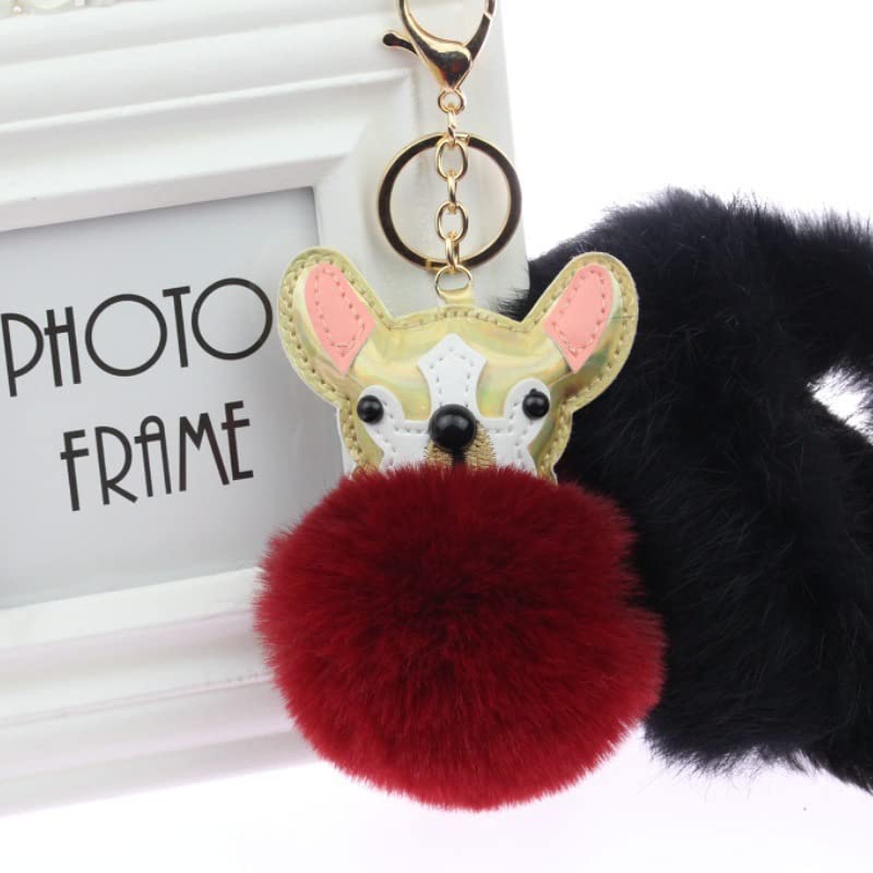 COOLBABY Puppy Chihuahua Keychain Red