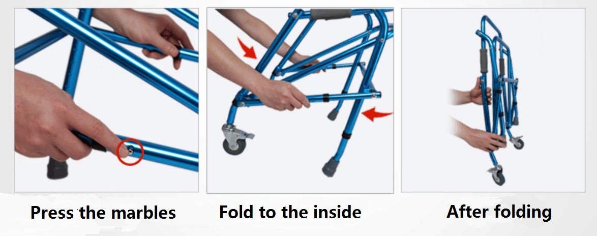 Medyczna lekka aluminiowa wyściełana składana rama do chodzenia na kółkach, chodzik Rollator, pomoce ułatwiające poruszanie się Interesting