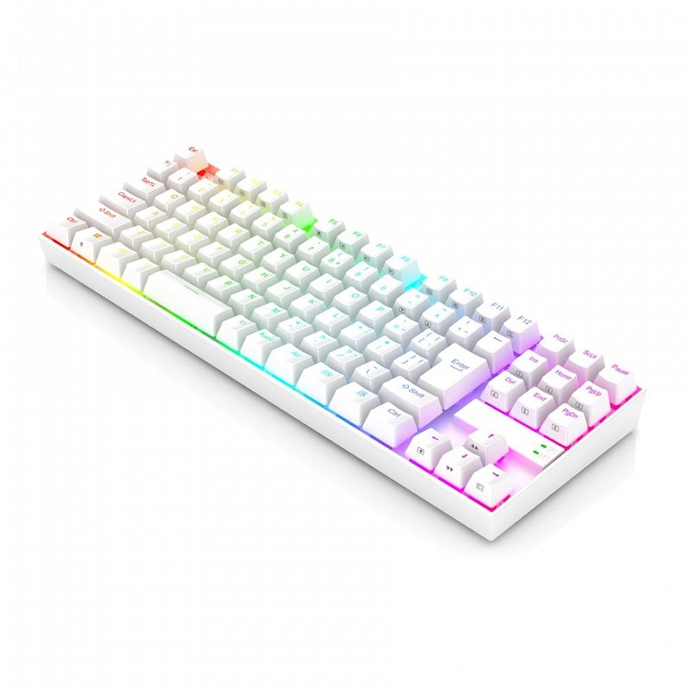 Amazon | レッドラゴン REDRAGON テンキーレス銀軸メカニカルRGB