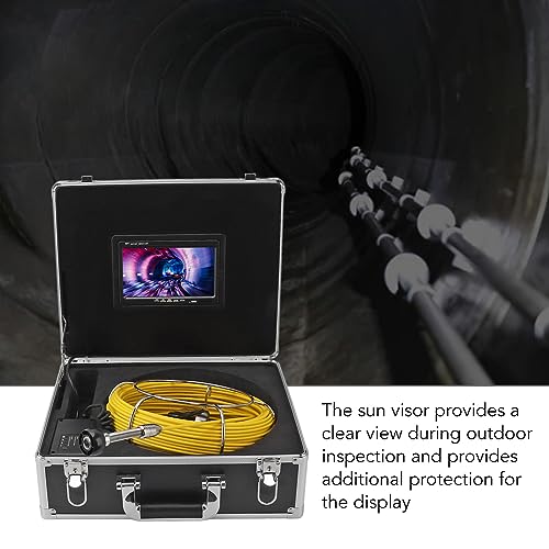 Câmera de Inspeção de Tubos, Câmera de Esgoto Com Cabo Anticorrosivo 1080P Com Viseira Solar para Tu