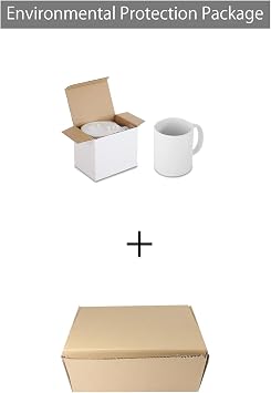 shine planet 12 x Sublimation Mugs Blank 11oz White Sublimation Coffee Mugs Small Handle Sublimation Cups with Gift Boxes
