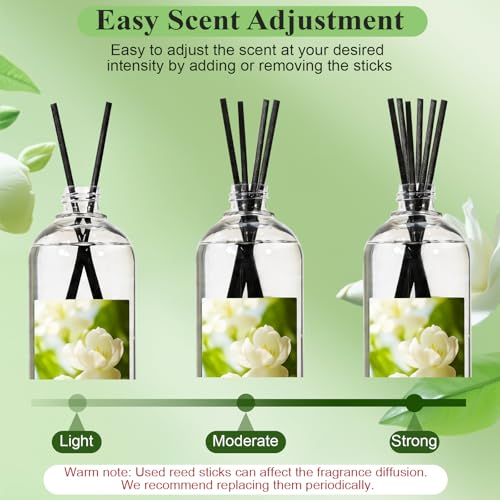 Image of SCENTORINI Reed Diffuser Oil Refill, Jasmine Diffuser Oil 16.9 Fl Oz | 6 Sticks, Scented Essential Oil Refill Long Lasting Summer Home Fragrance for Large Space Room Spa Bathroom Home Hotel Decor