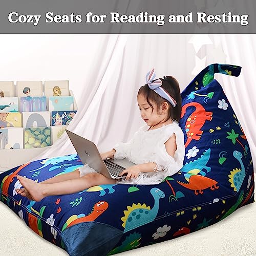 Jorbest Stuffed Animal Storage Bean Bag Chair For Kids Adults, Stuffed Animal Bean Bag Storage, Dinosaur Bean Bag Stuffed Animal Storage, Dinosaur Kids Bean Bag Chair Cover - Cover Only (200L/52 Gal) #TOP5