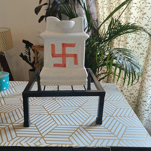 Niyara Ceramic tulsi Pot Design Color- White (Tulsi Pot with