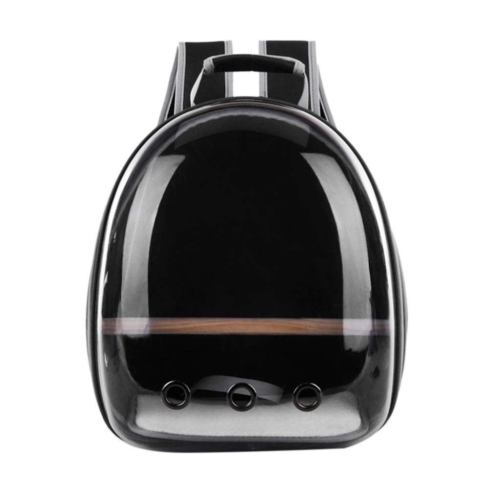 balacoo Parrot Travel Bag Pet Backpack Breathable Mesh Window Design and Wooden Stand Perfect for Small Pet Outdoor Trips