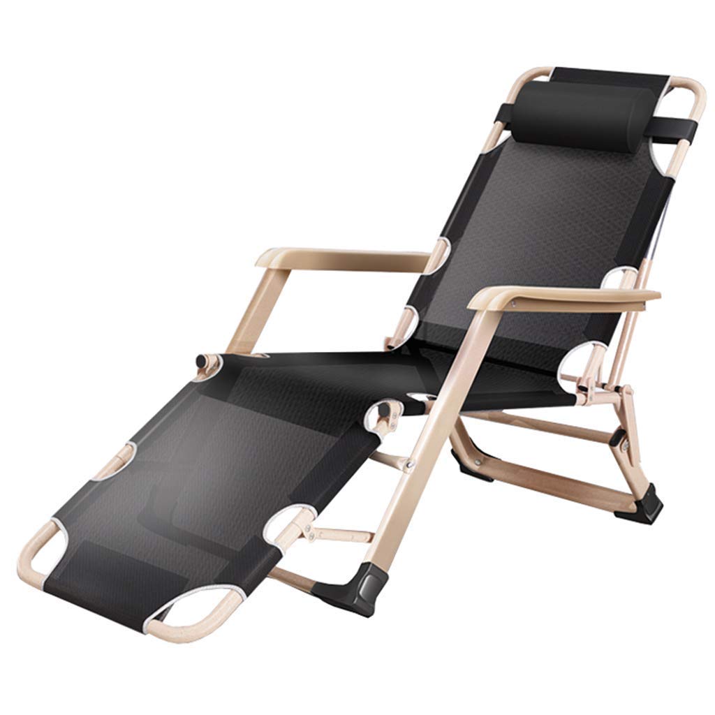 Chaise de loisirs pour la maison pliante et inclinable noire