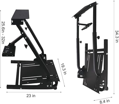Miniatura 3 de Soporte para volante de carreras, altura ajustable y plegable, compatible con Logitech G25, G27, G29, G920 Gaming Cockpit