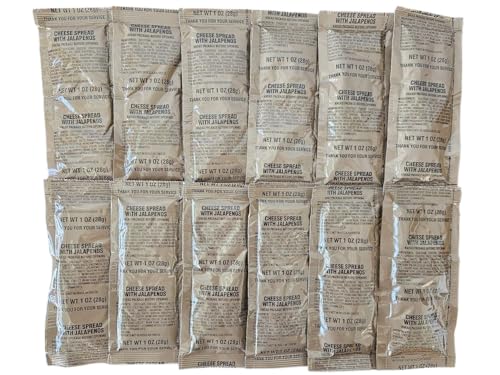 MRE Cheddar Cheese Spread - Individual 1oz. Cheese Packets available in Cheddar, Jalapeno Cheddar...