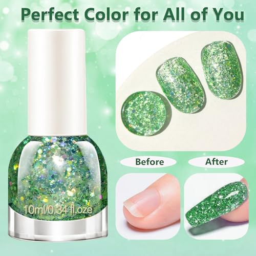 Esmalte de uñas con brillo holográfico NovaCharm 10ML miniatura 2