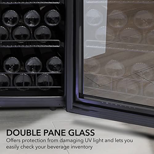 Image of Whynter FWC-1201BA 124 Bottle Freestanding Wine Refrigerator, Black