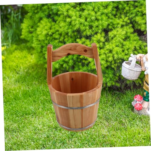 Cubo de madera portátil para baño de pies POPETPOP miniatura 7